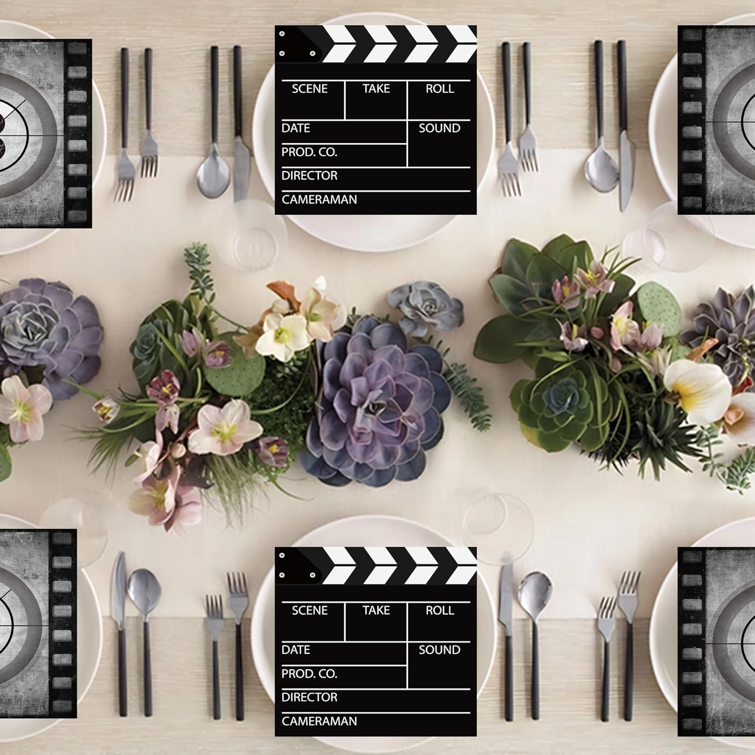 40Pcs Movie-Themed Paper Napkins Set - 65in Folded