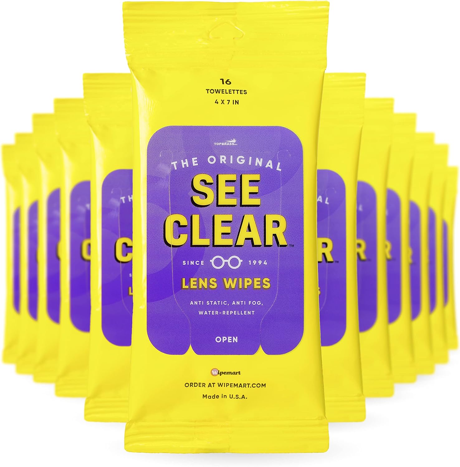 See Clear Original Lens Cleaning Wipes 192 Count Resealable Packs