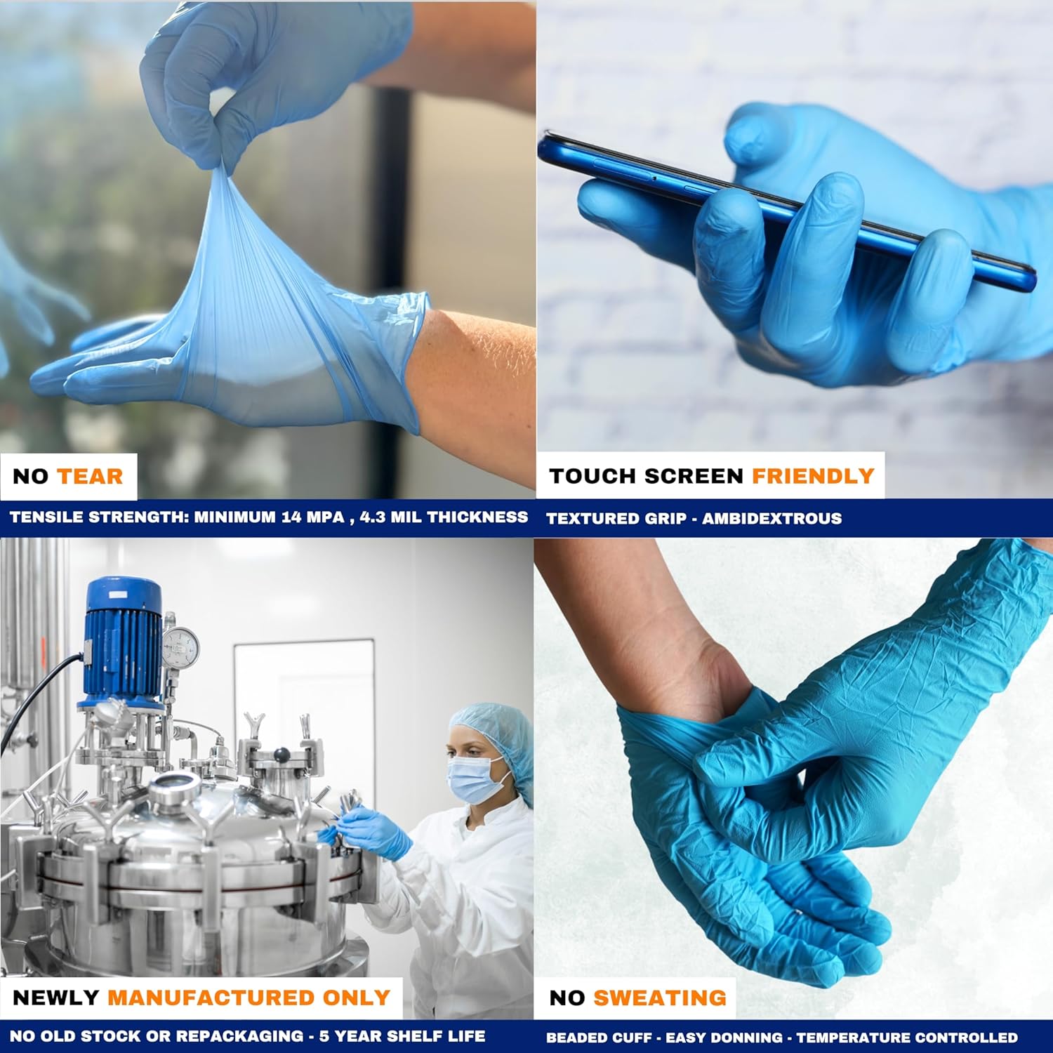 CORE Gloves 95-12 In Cuff Nitrile Gloves