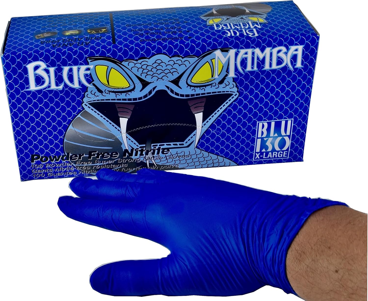 Blue Mamba Super Strong Nitrile 100 Gloves Box