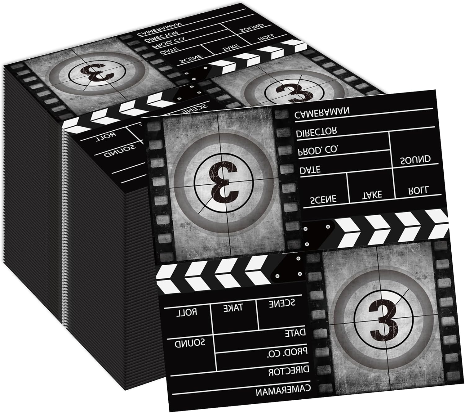 40Pcs Movie-Themed Paper Napkins Set - 65in Folded