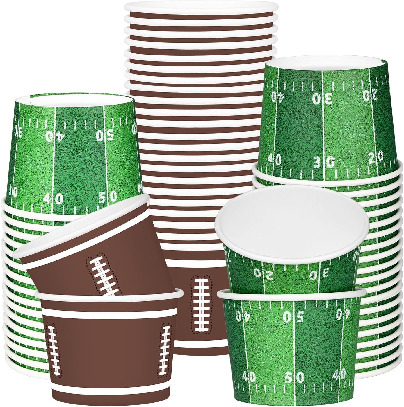 Gatherfun Football Snack Cup Kit for 50 Guests