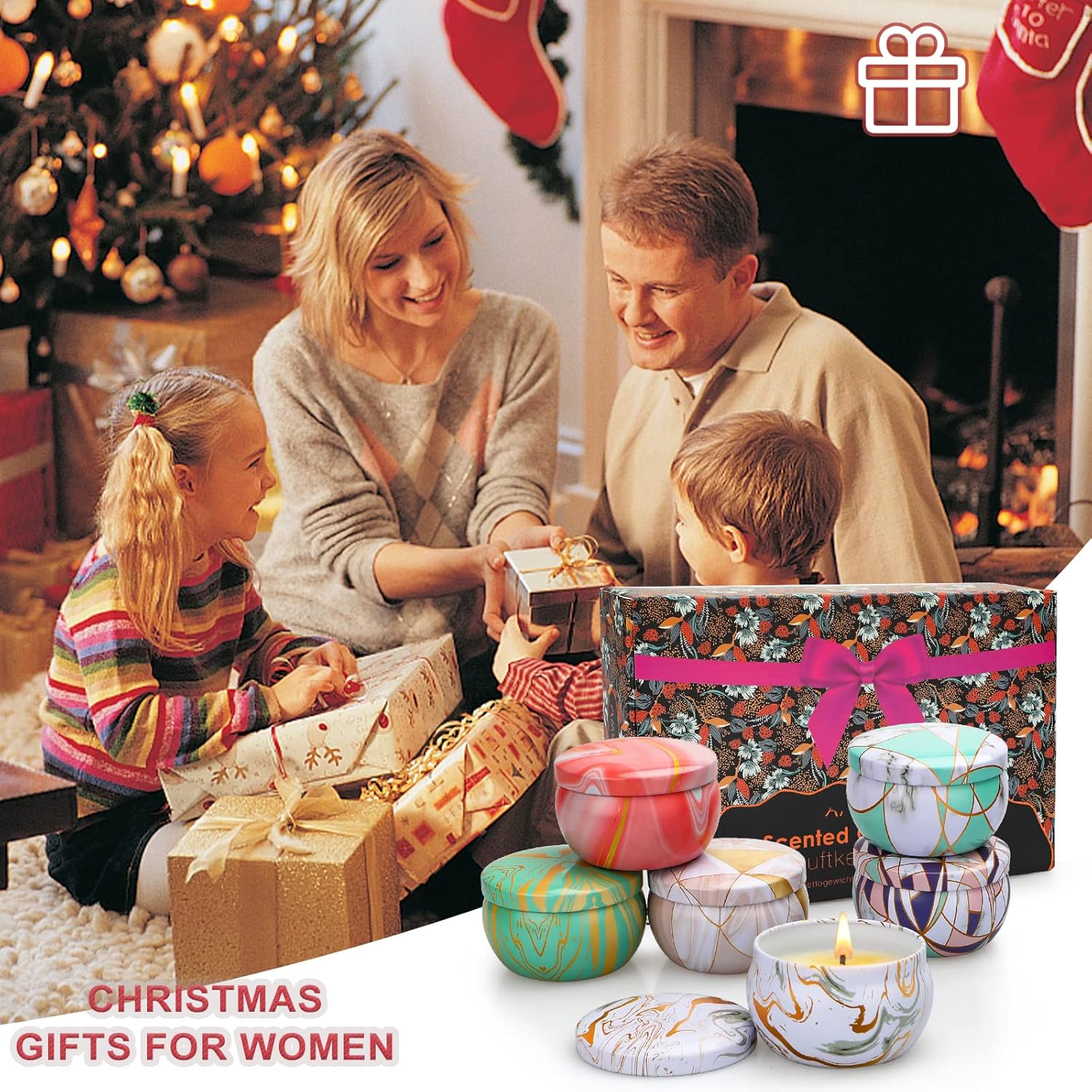 6 Pack Scented Candles Gift Set for Home Aromatherapy