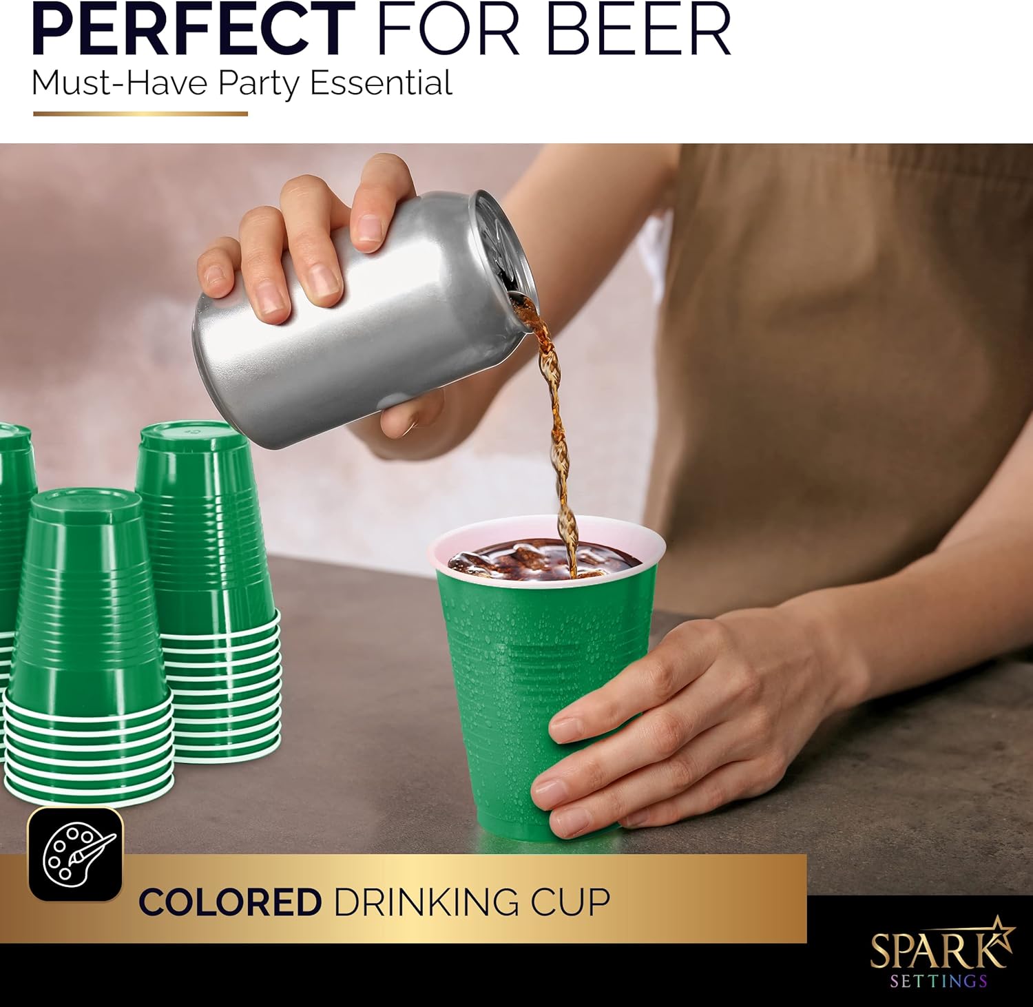 Disposable Cups 18-Ounce Red Party Cups 50 Pack