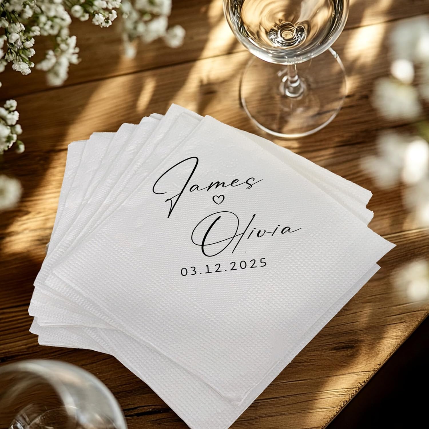 Personalized Napkins For Weddings Mr Mrs Custom 4 Pack