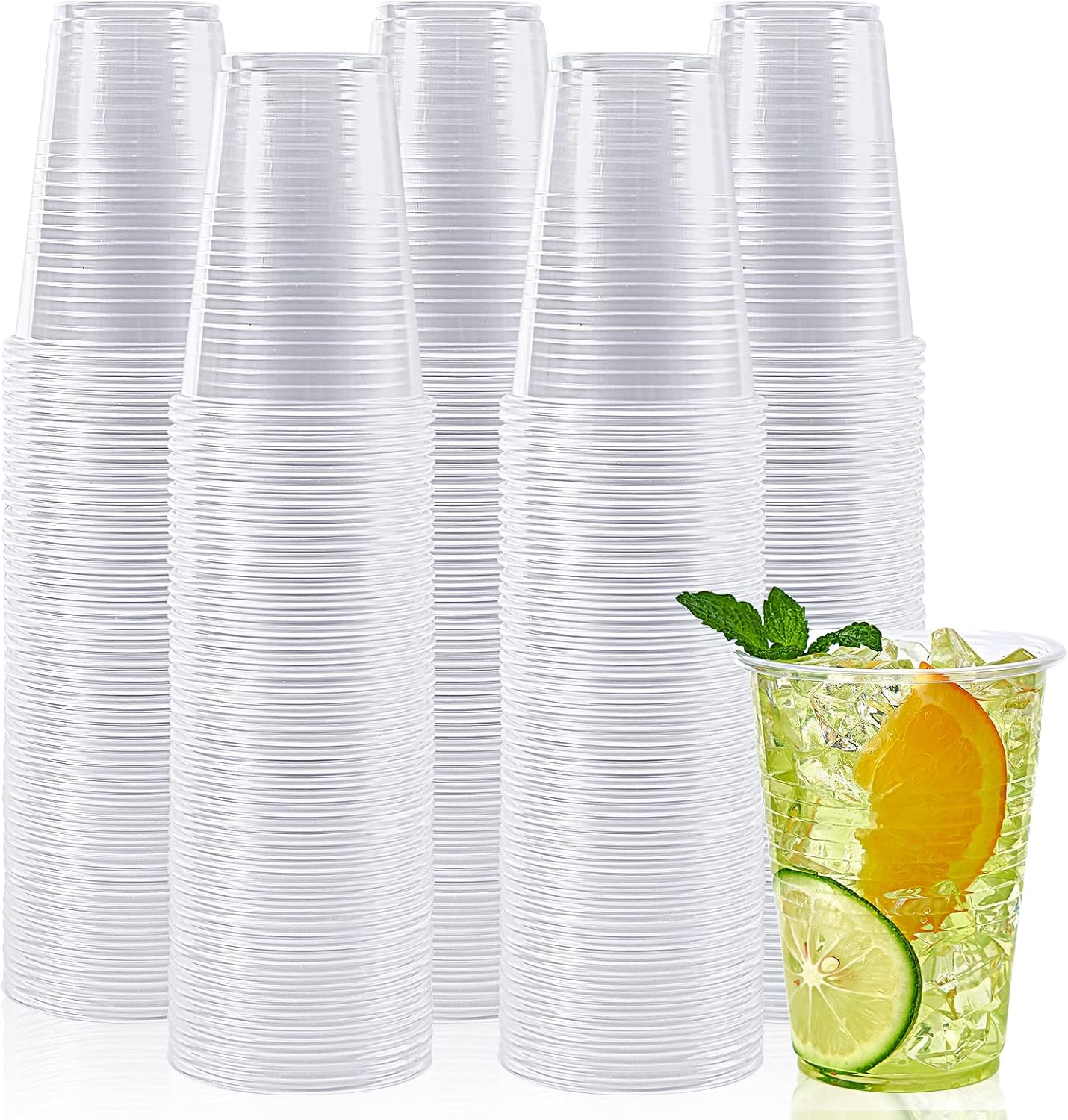 Lilymicky 500 Pack 9 oz Clear Plastic Cups