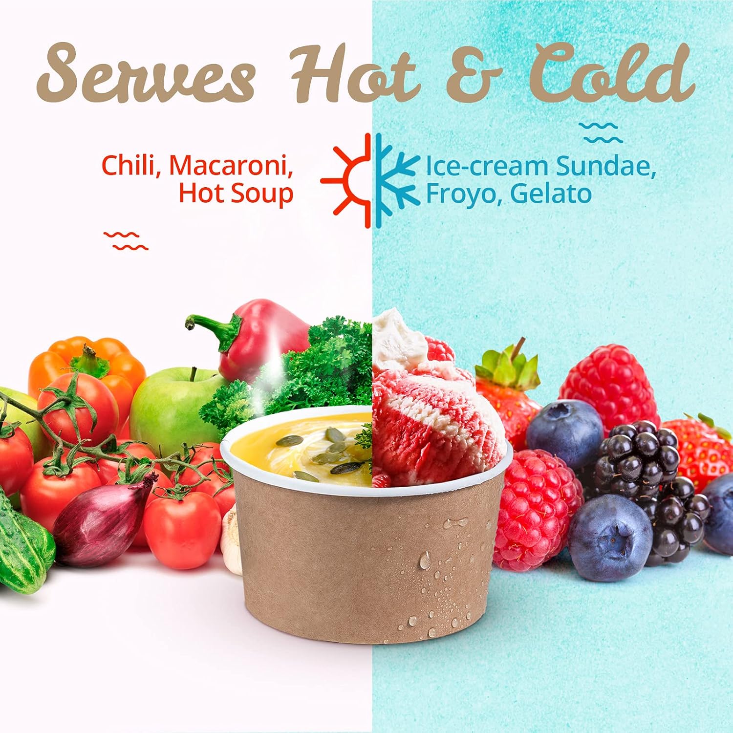 MATICAN 50-Count 55-Oz Paper Ice Cream Cups