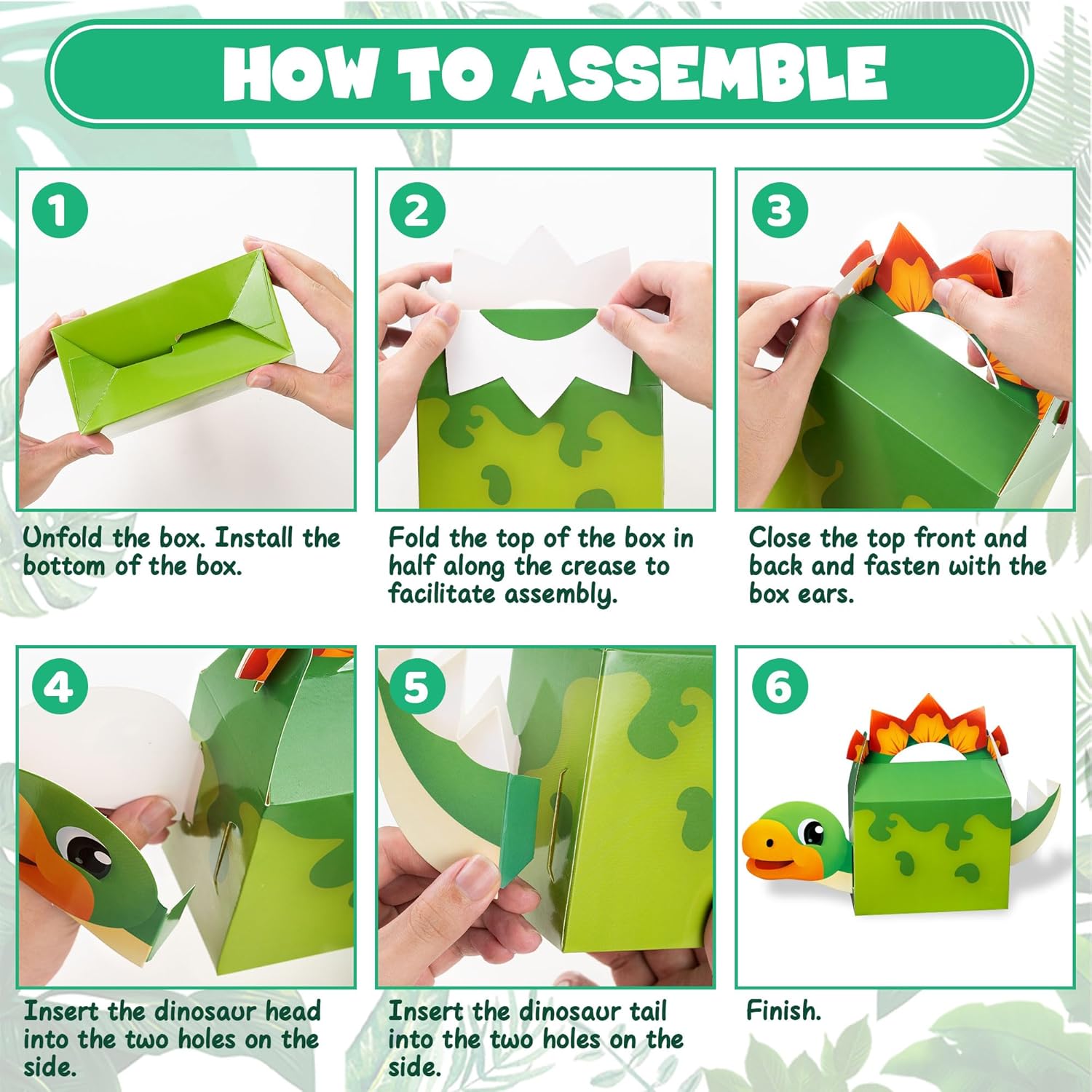 DMIGHT Dinosaur Party Favor Boxes for Kids
