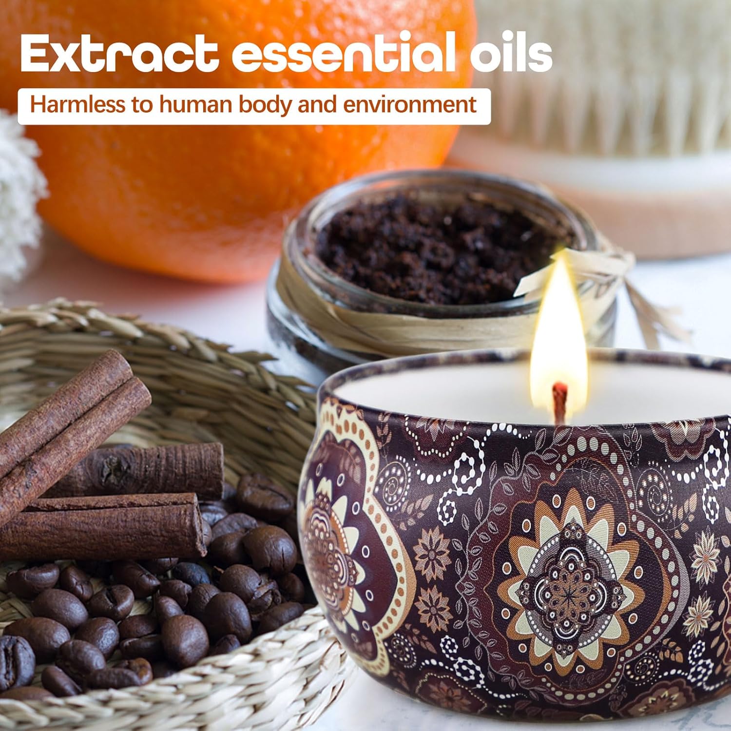 8 Pack Aromatherapy Scented Candles Set for Stress Relief and Relaxation