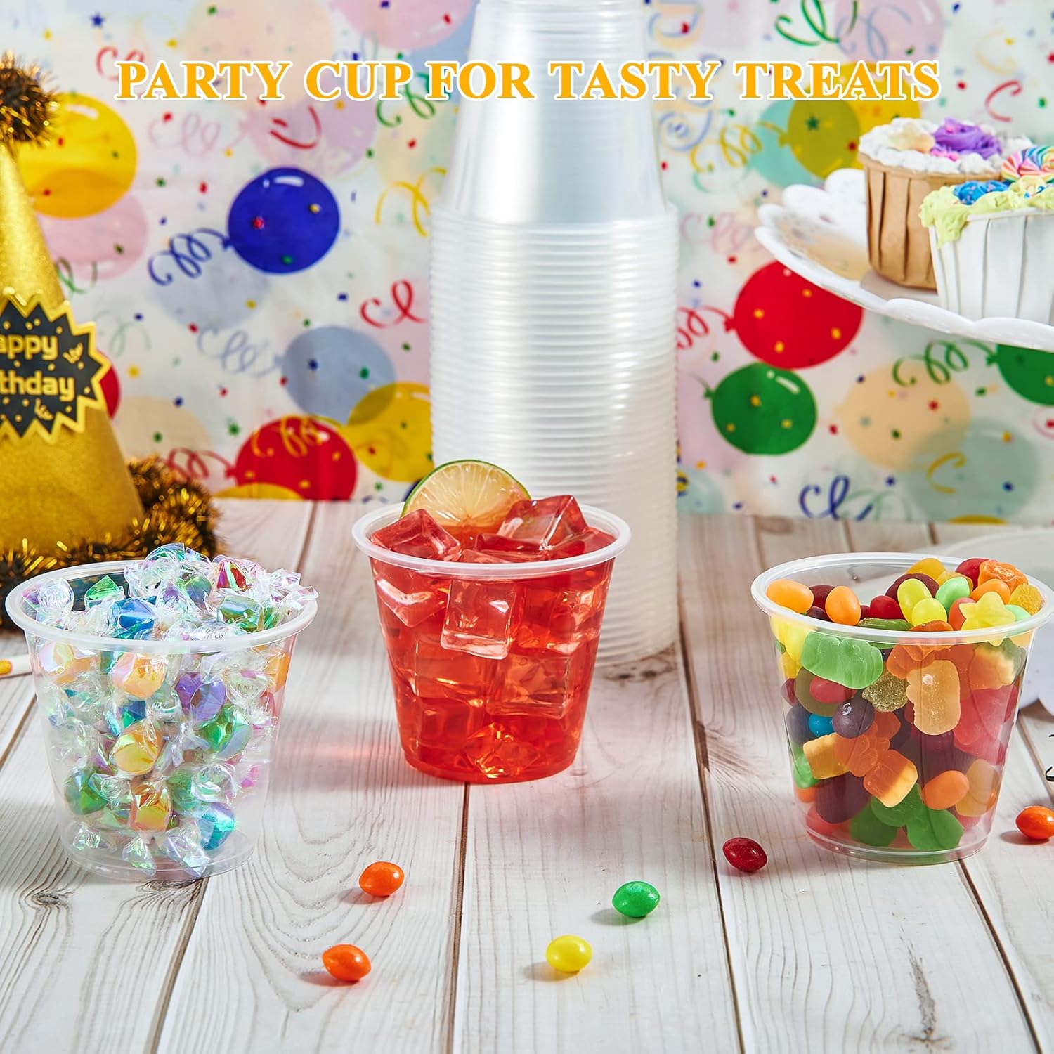 Lilymicky 300 Pack 9 Oz Clear Plastic Cups for Parties