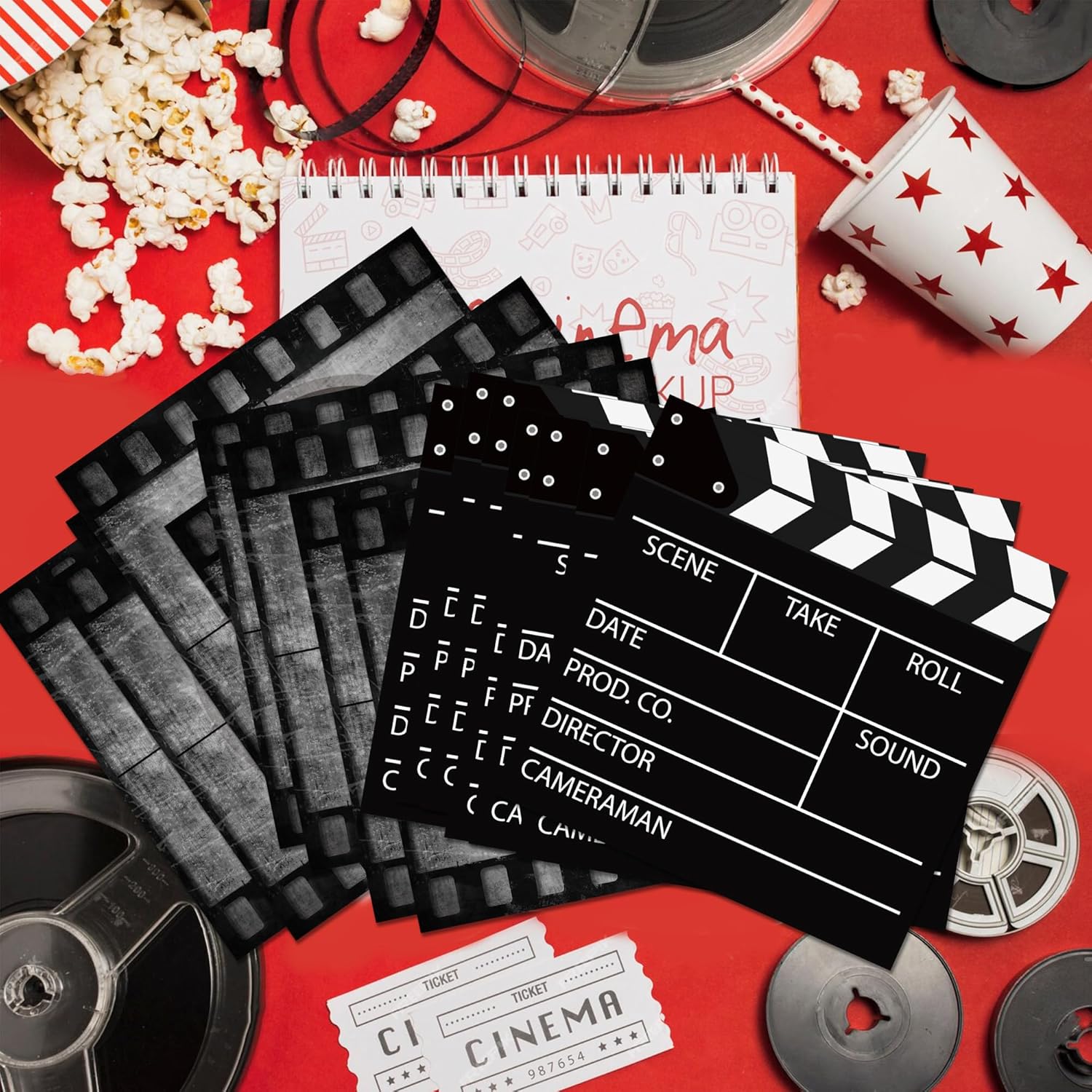 40Pcs Movie-Themed Paper Napkins Set - 65in Folded