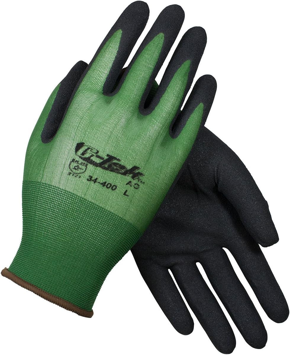 34-400 S Seamless Knit Nylon Glove with Nitrile Coated Micro Finish Grip