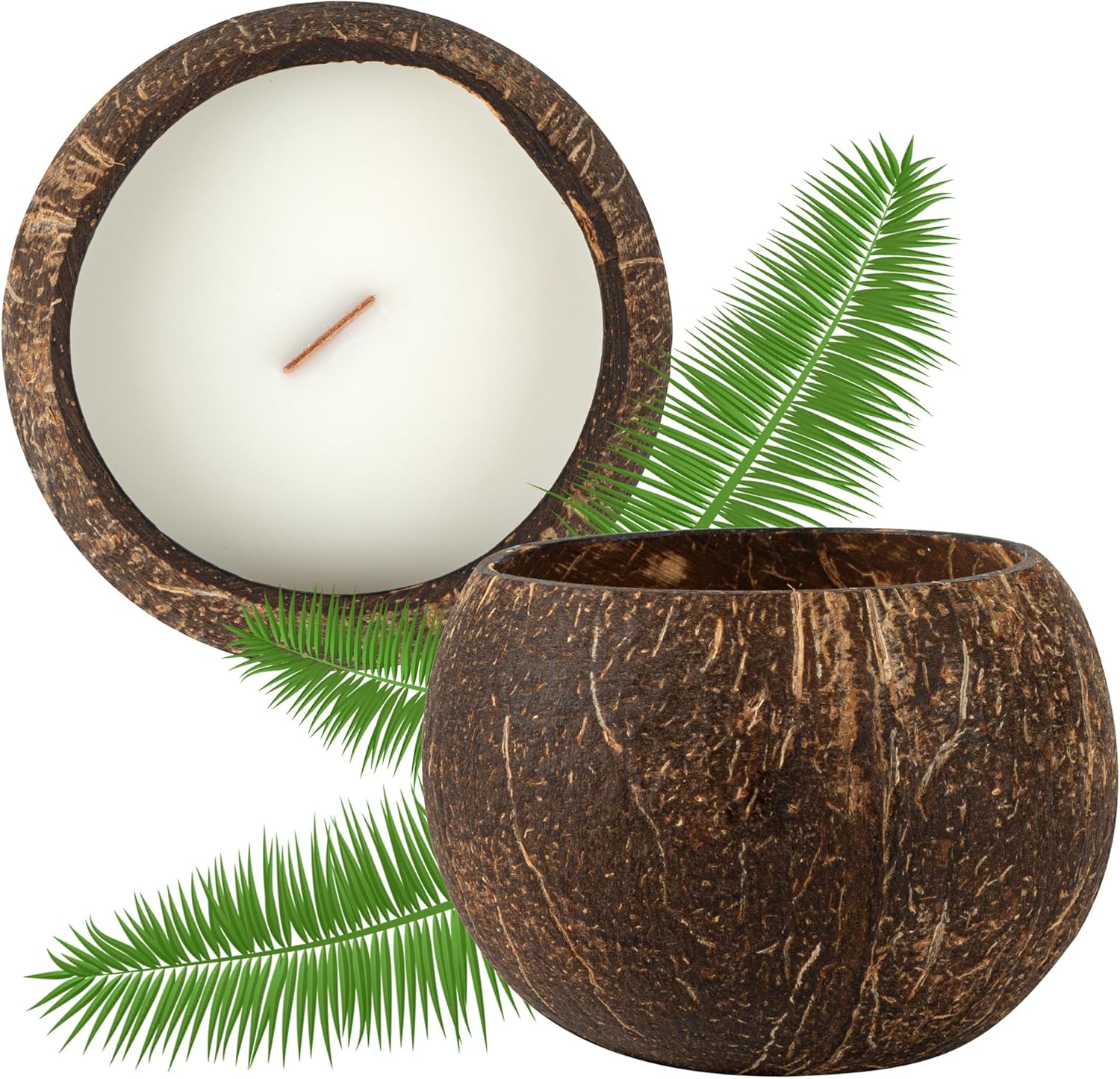 Restaurantware Coconut Shell Candle Vanilla Scented