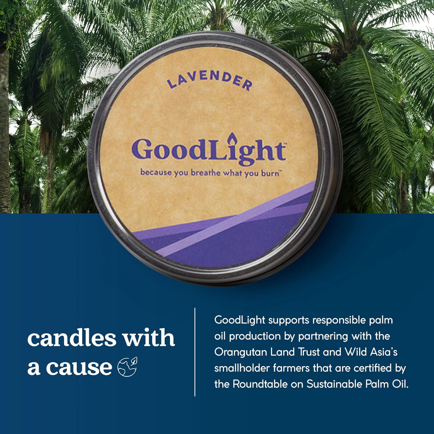 GoodLight Lavender Scented Candle 6oz Travel Tin