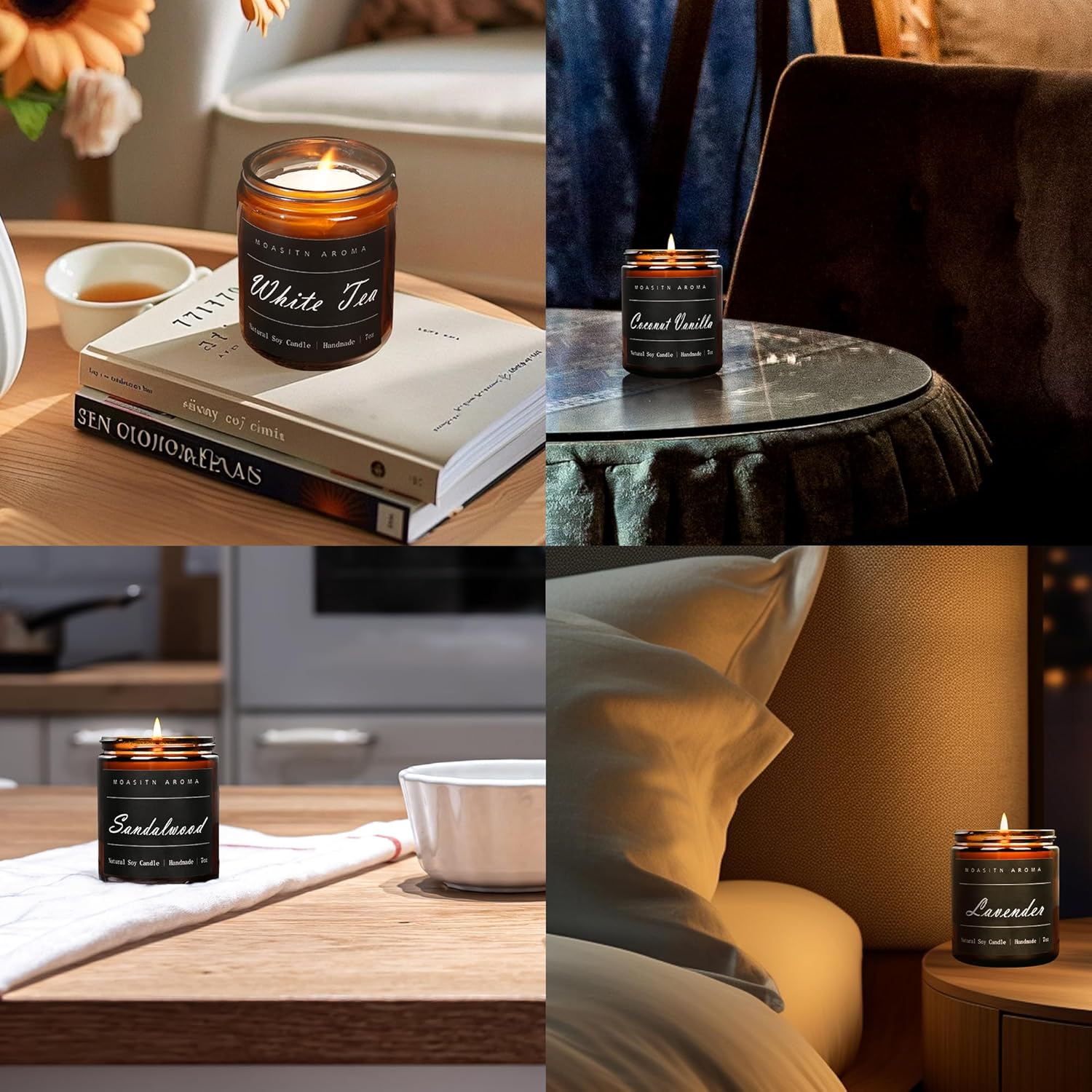 MOASITN Pumpkin Spice Aromatherapy Candles for Home