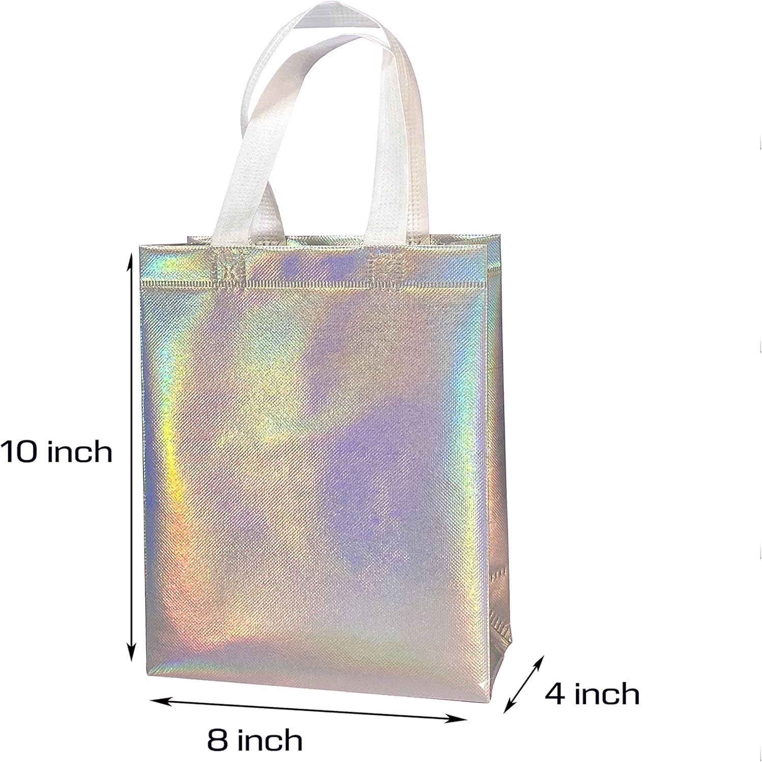 12 Pcs Non-Woven Reusable Gift Bags With Handles 8x4x10 Inch