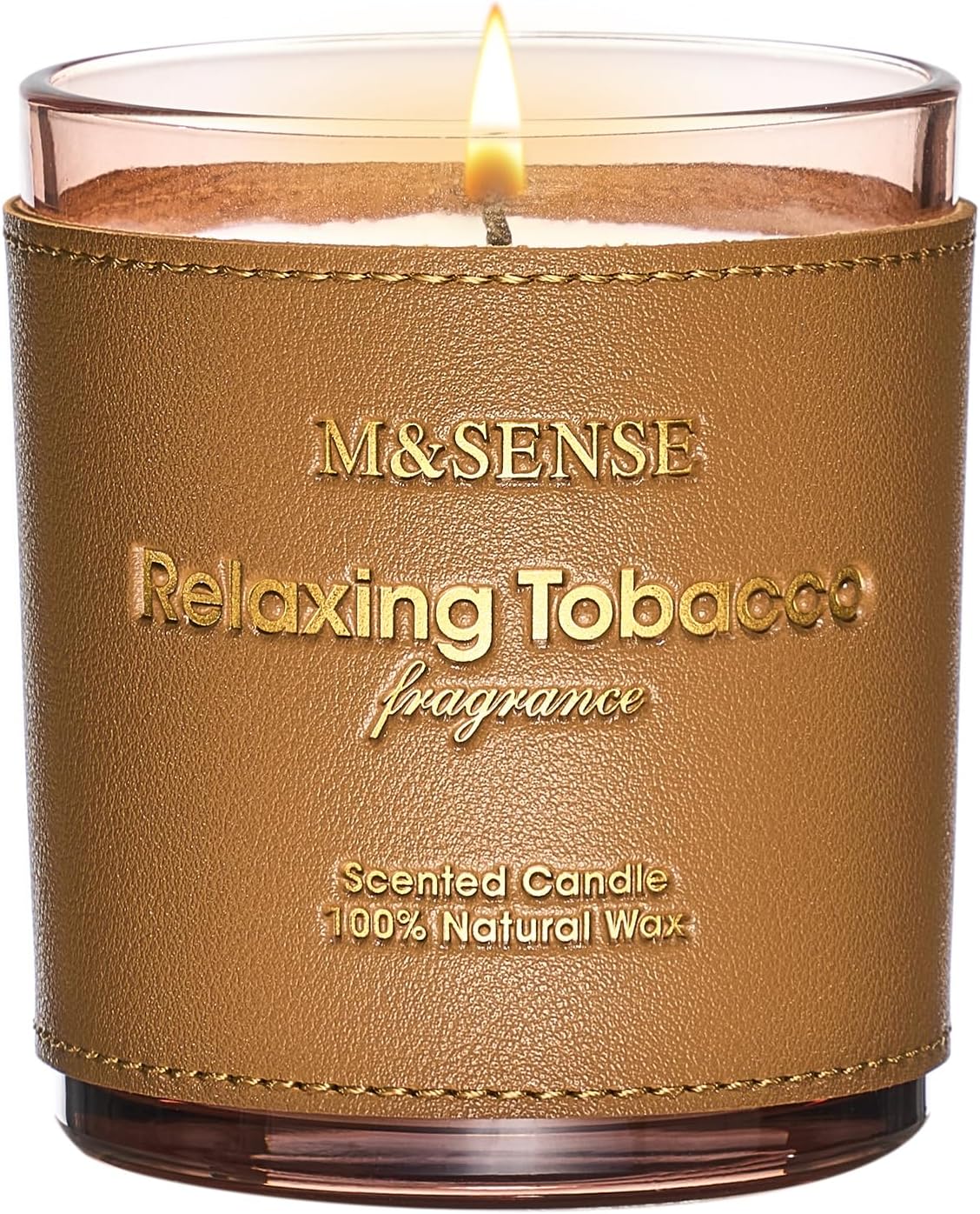 MSENSE Cinnamon Tobacco Scented Candle 10oz 42-Hour Burn