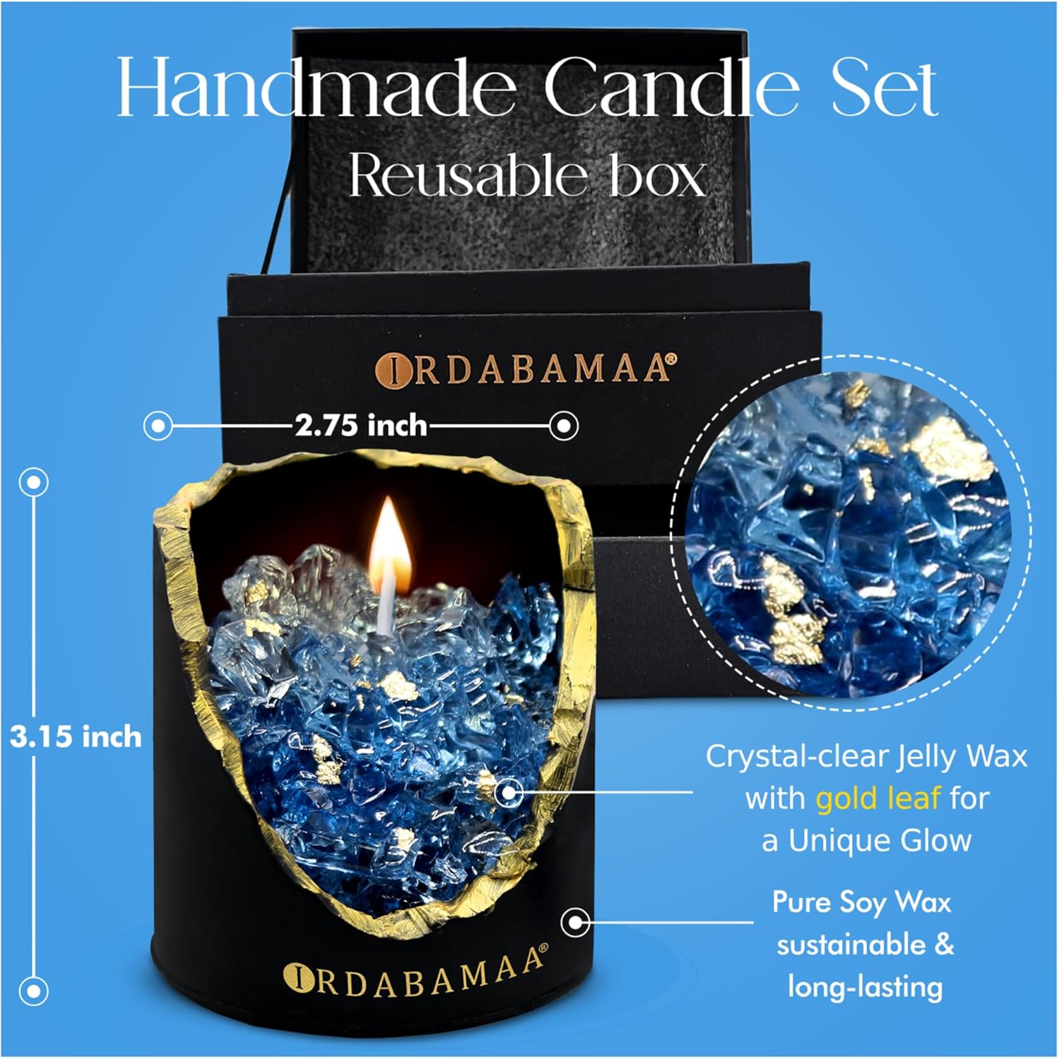 Vanilla Lavender Cedar Scented Candle Gift Set
