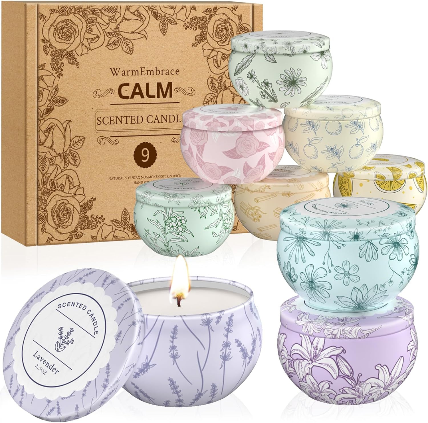 WarmEmbrace Scented Candle Set of 9