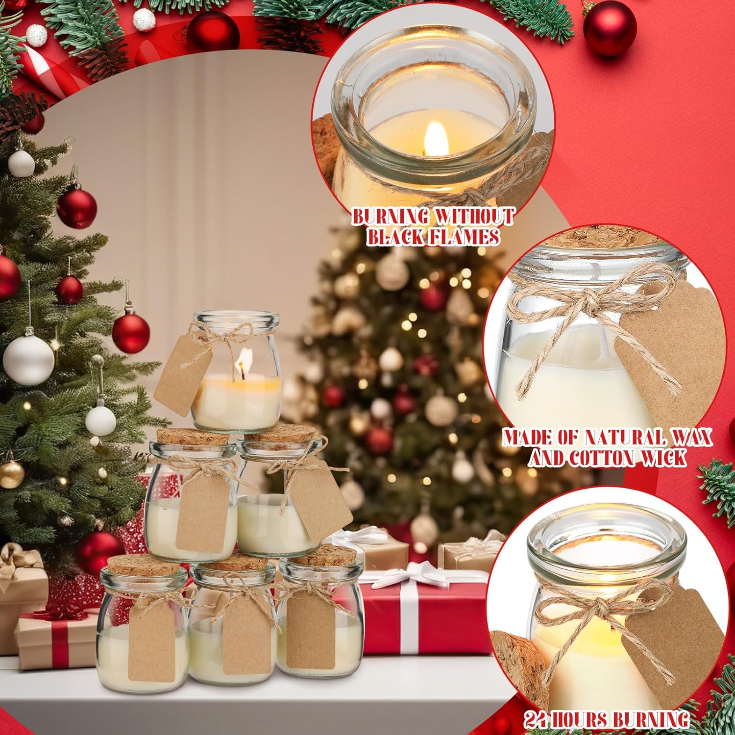 MTLEE 24 Pcs Scented Candle Gift Set