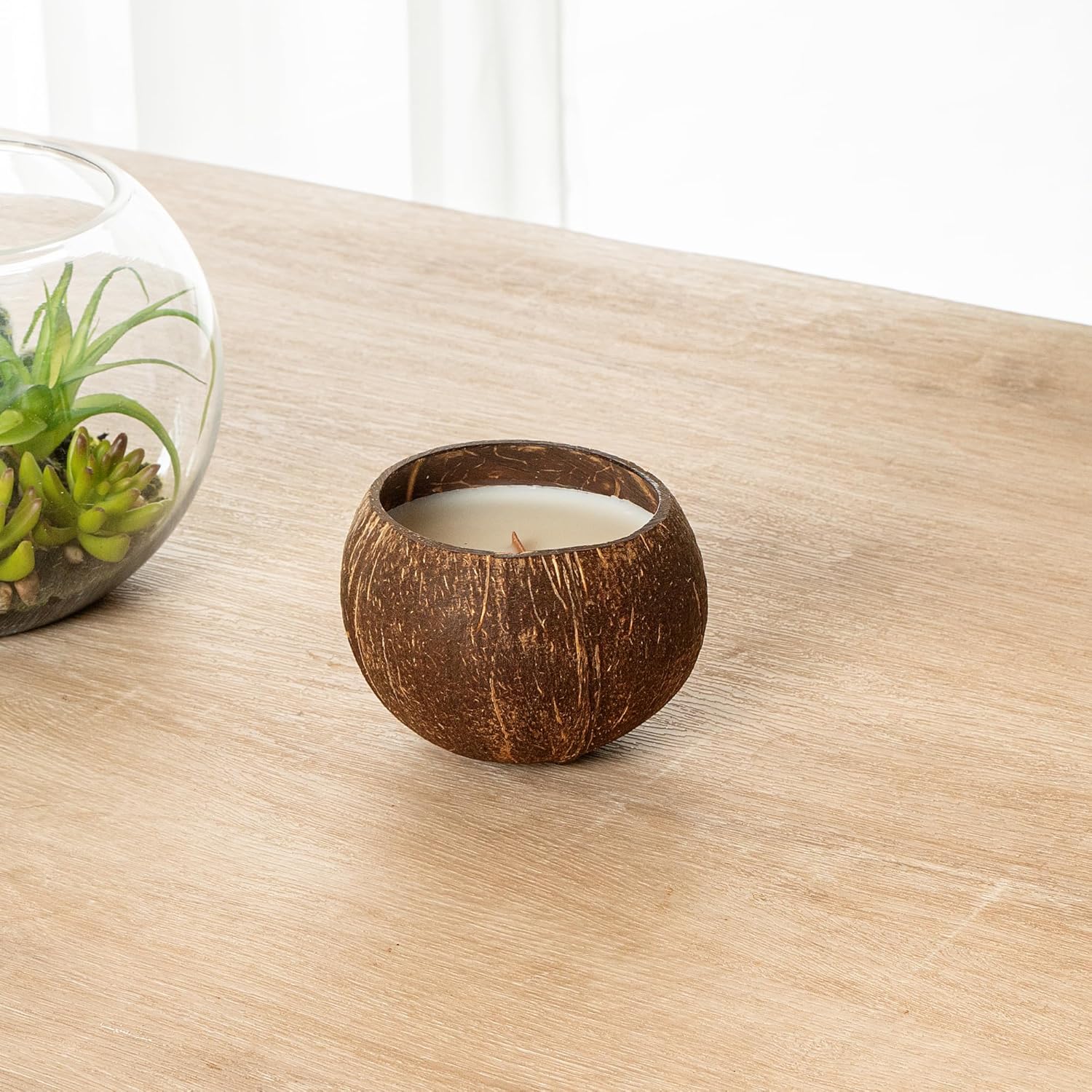 Restaurantware Coconut Shell Candle Vanilla Scented