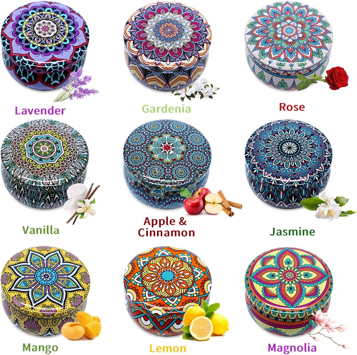 Hilayun 9 Pack Scented Candles Gift Set