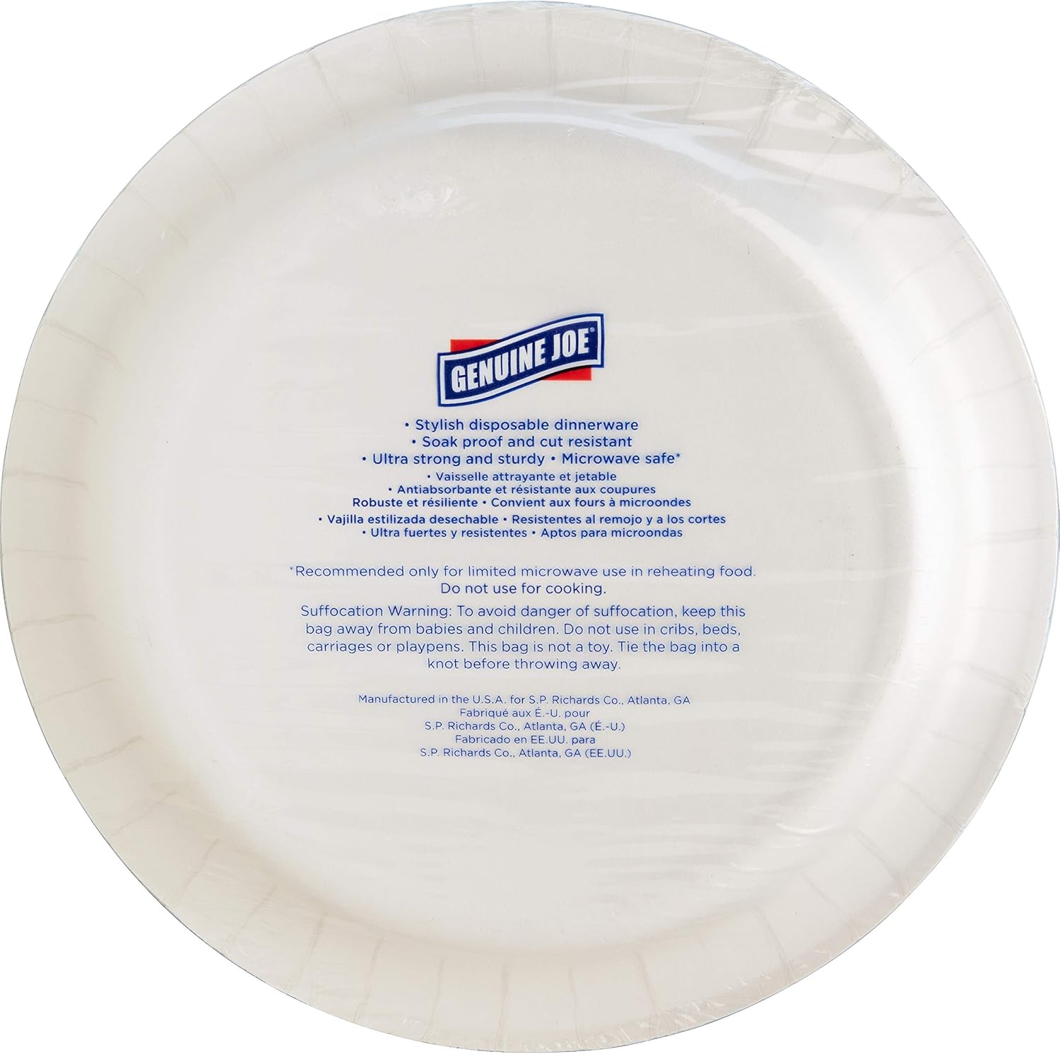 Genuine Joe Printed Paper Plates 7 Inches Pack of 125