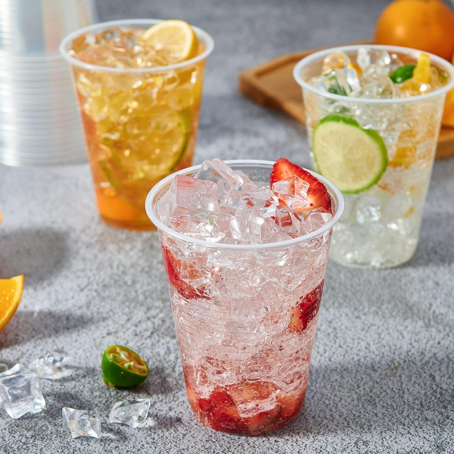 Lilymicky 450 Pack 12 oz Clear Plastic Cups