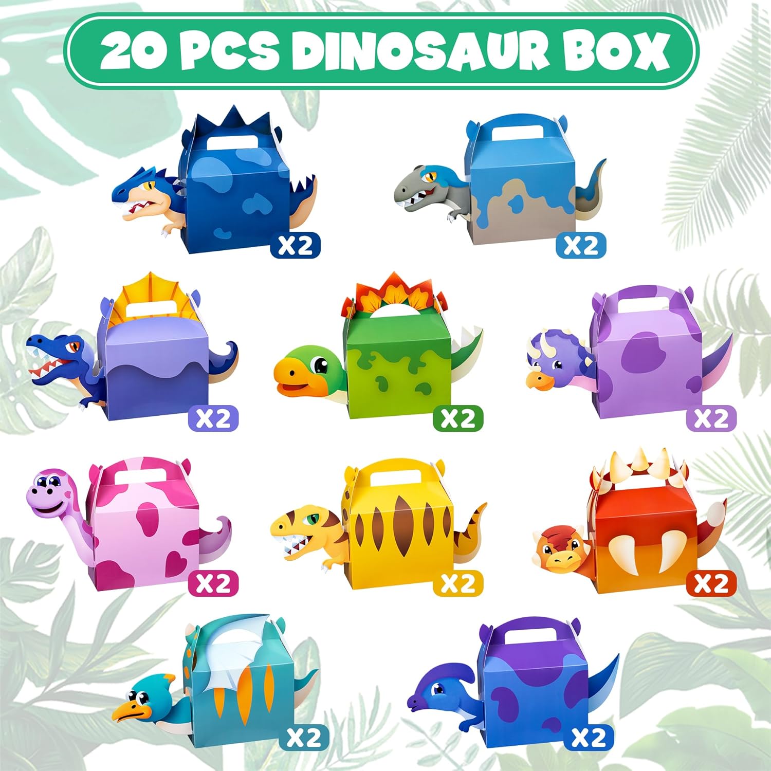 DMIGHT Dinosaur Party Favor Boxes for Kids