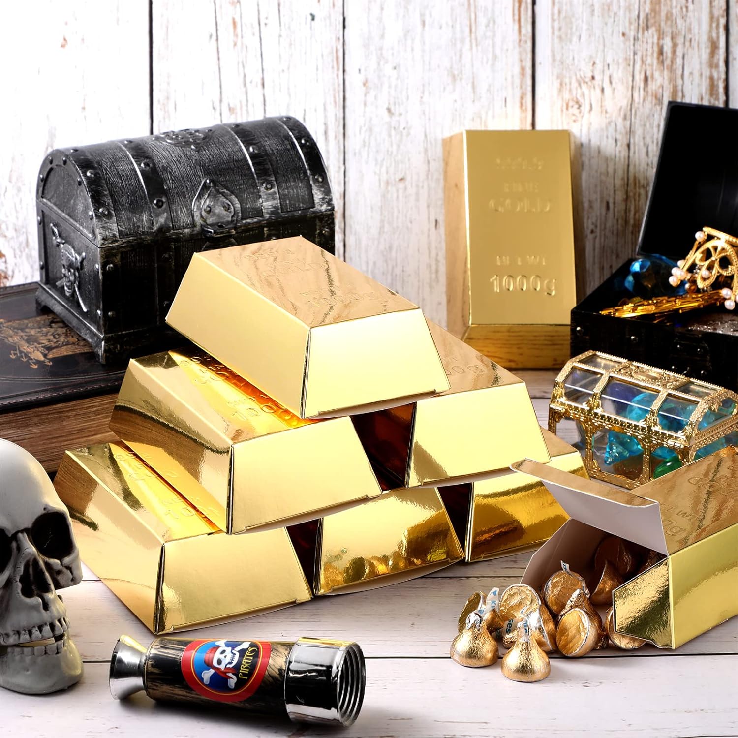Honoson Gold Bar Party Favor Boxes 24 Pcs