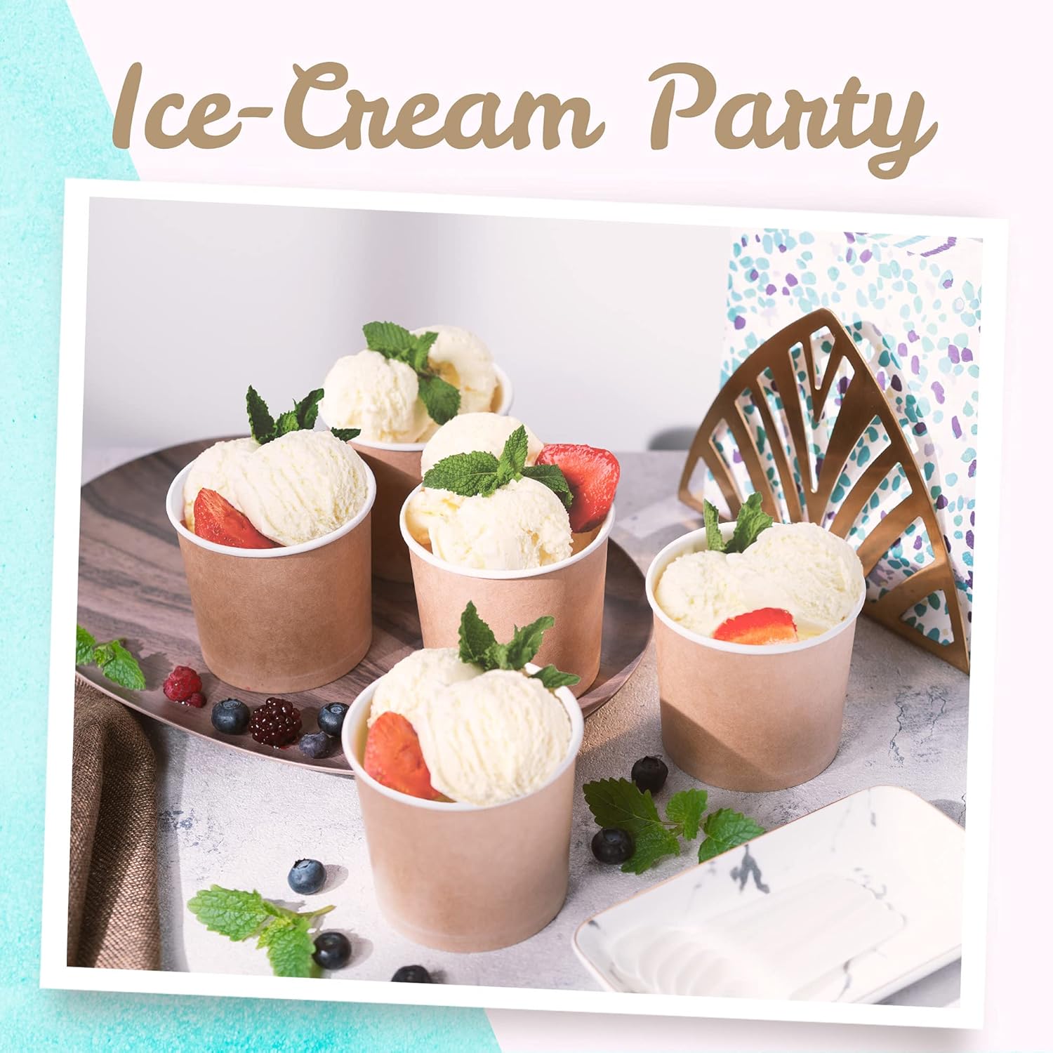 MATICAN 100-Count 11-Oz Paper Ice Cream Cups