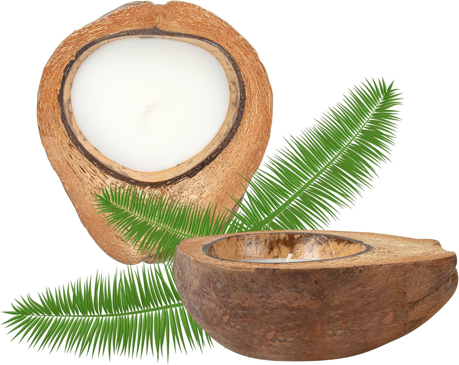 Restaurantware Coconut Shell Candle with Mango Scent