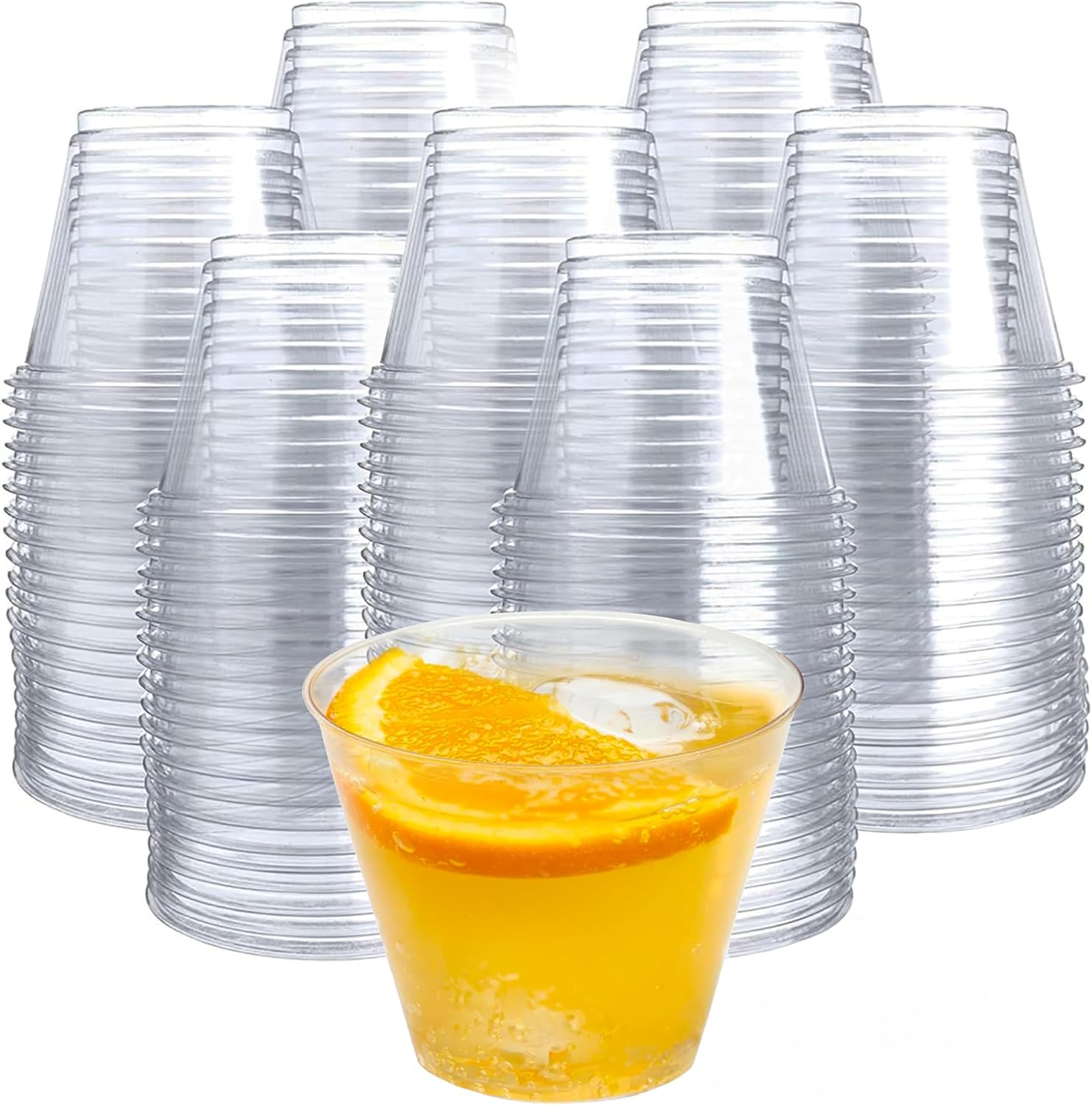 Prestee 200-Pack 9oz Clear Plastic Cups