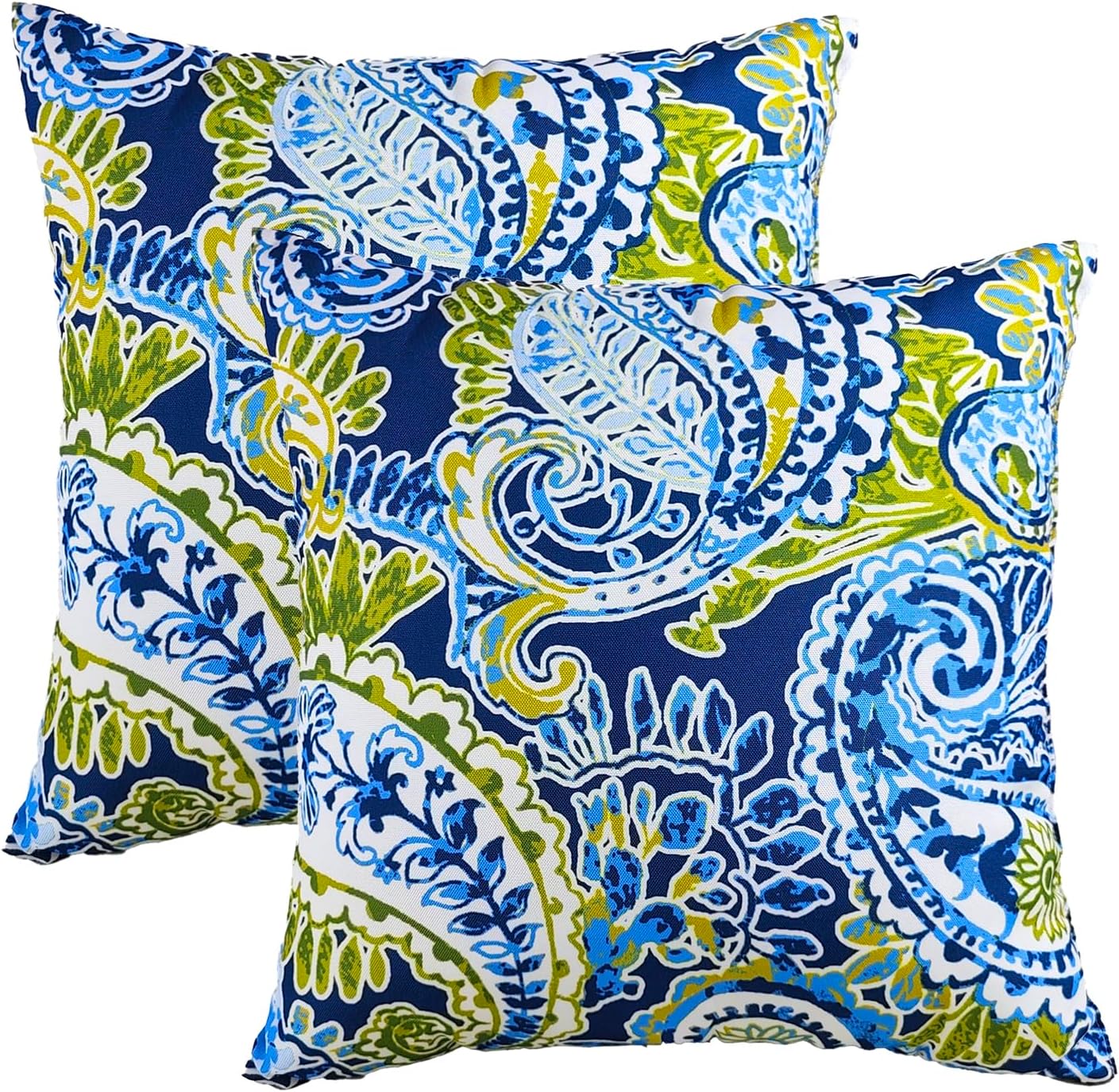 JMKaixin 2 Pack Outdoor Waterproof Throw Pillows