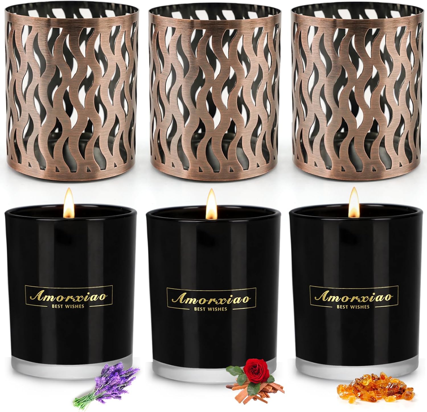 6 Pack Scented Candles Set for Men with Gift Box