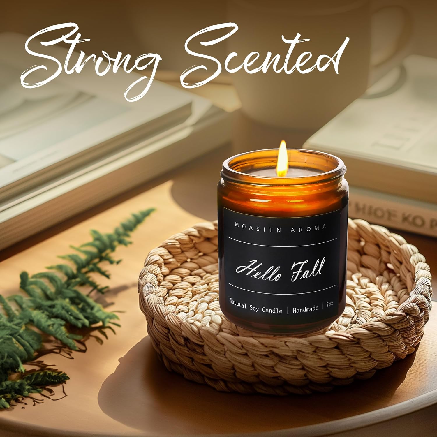 MOASITN Fall Scented Candles for Home - Natural Soy Aromatherapy Candles 7oz
