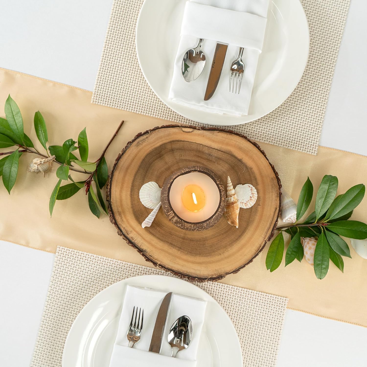 Restaurantware Coconut Shell Candle Vanilla Scented