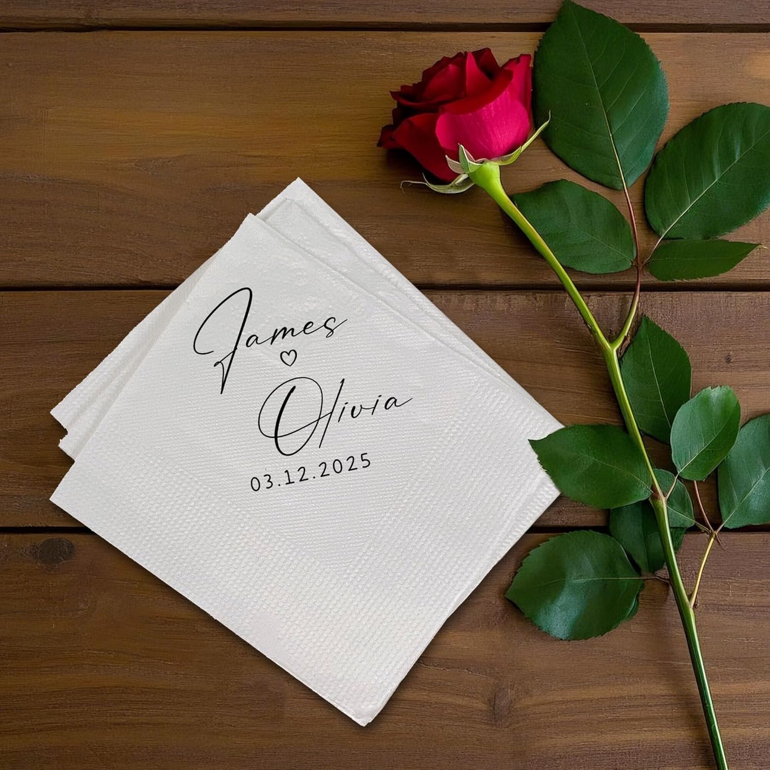 Personalized Napkins For Weddings Mr Mrs Custom 4 Pack