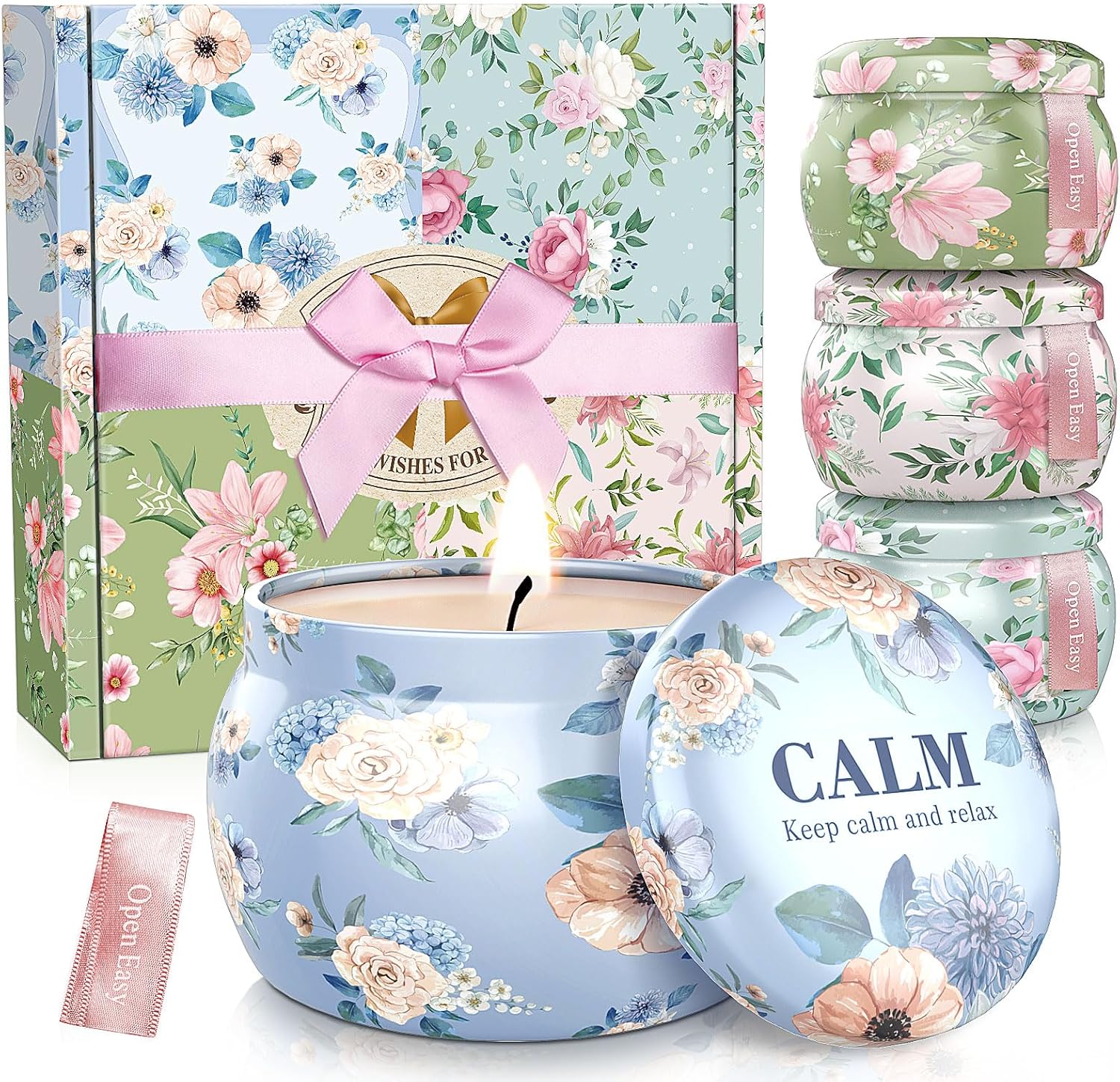 Blissful Oasis Scented Candles 4 Pack Set