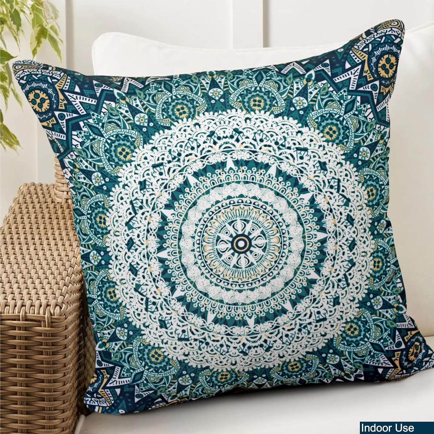 Waterproof Throw Pillows for Indoor and Outdoor Use - Green 18x18
