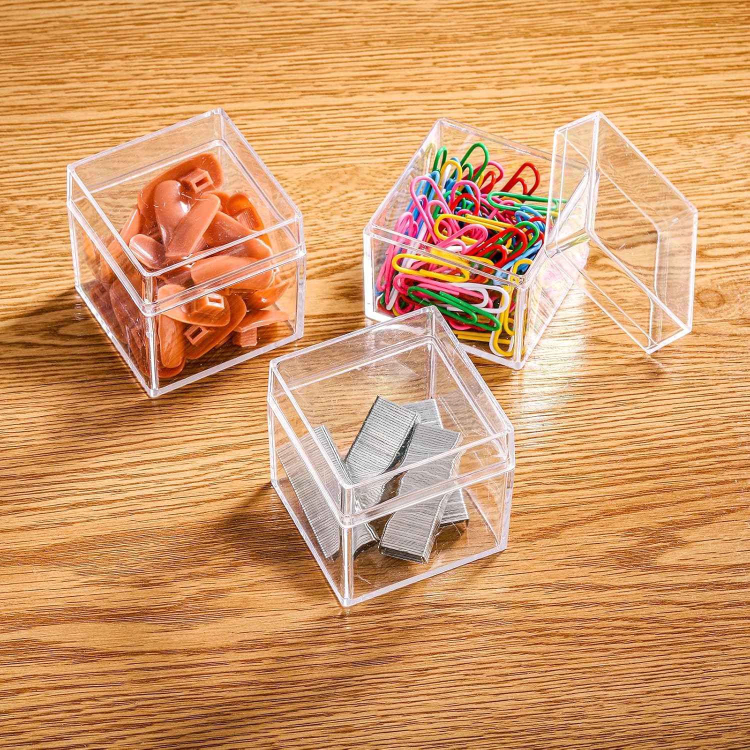 Okllen 36 Pack Acrylic Square Gift Boxes with Lids 2x2x2 Inches