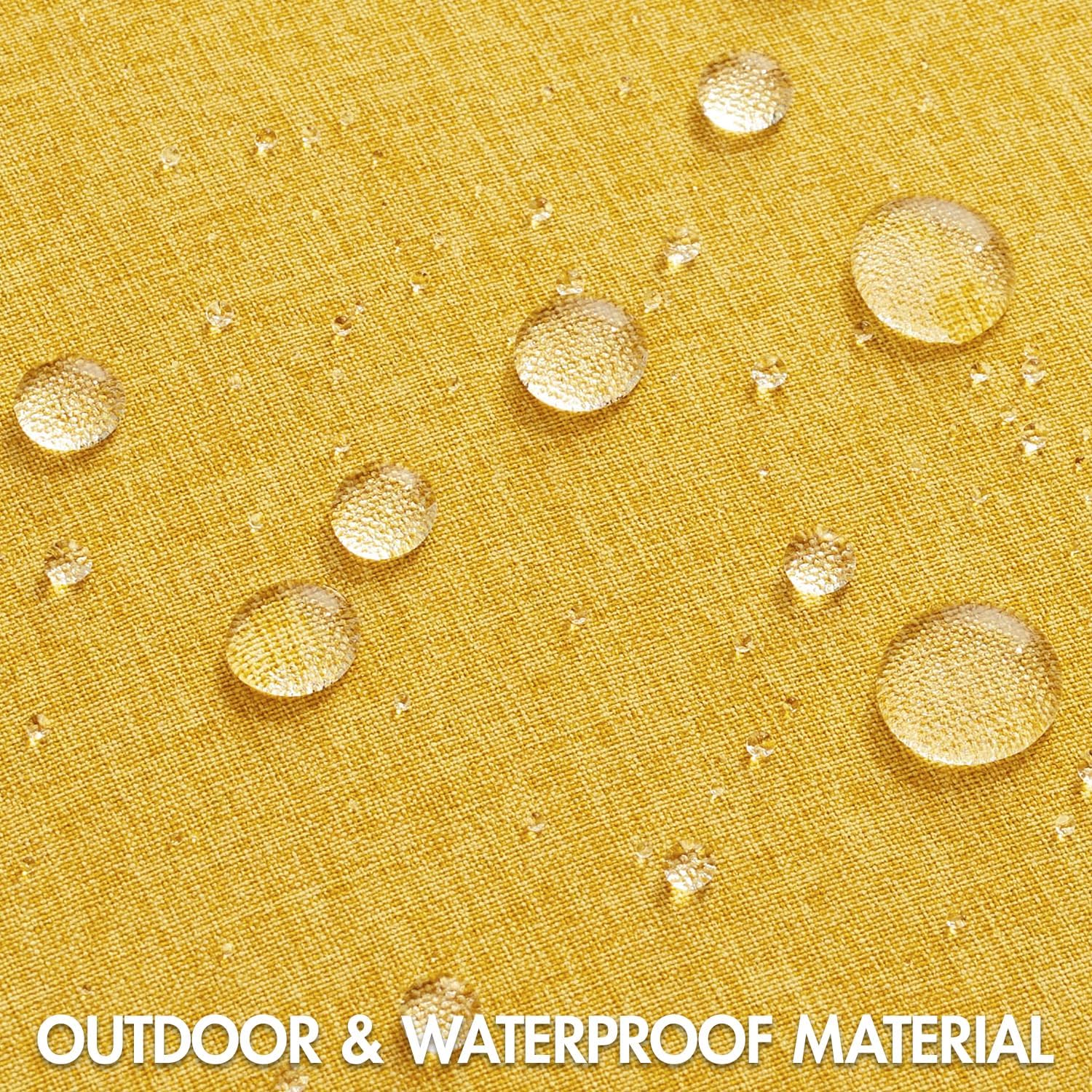 MIULEE Pack of 2 Waterproof Throw Pillow Covers Yellow