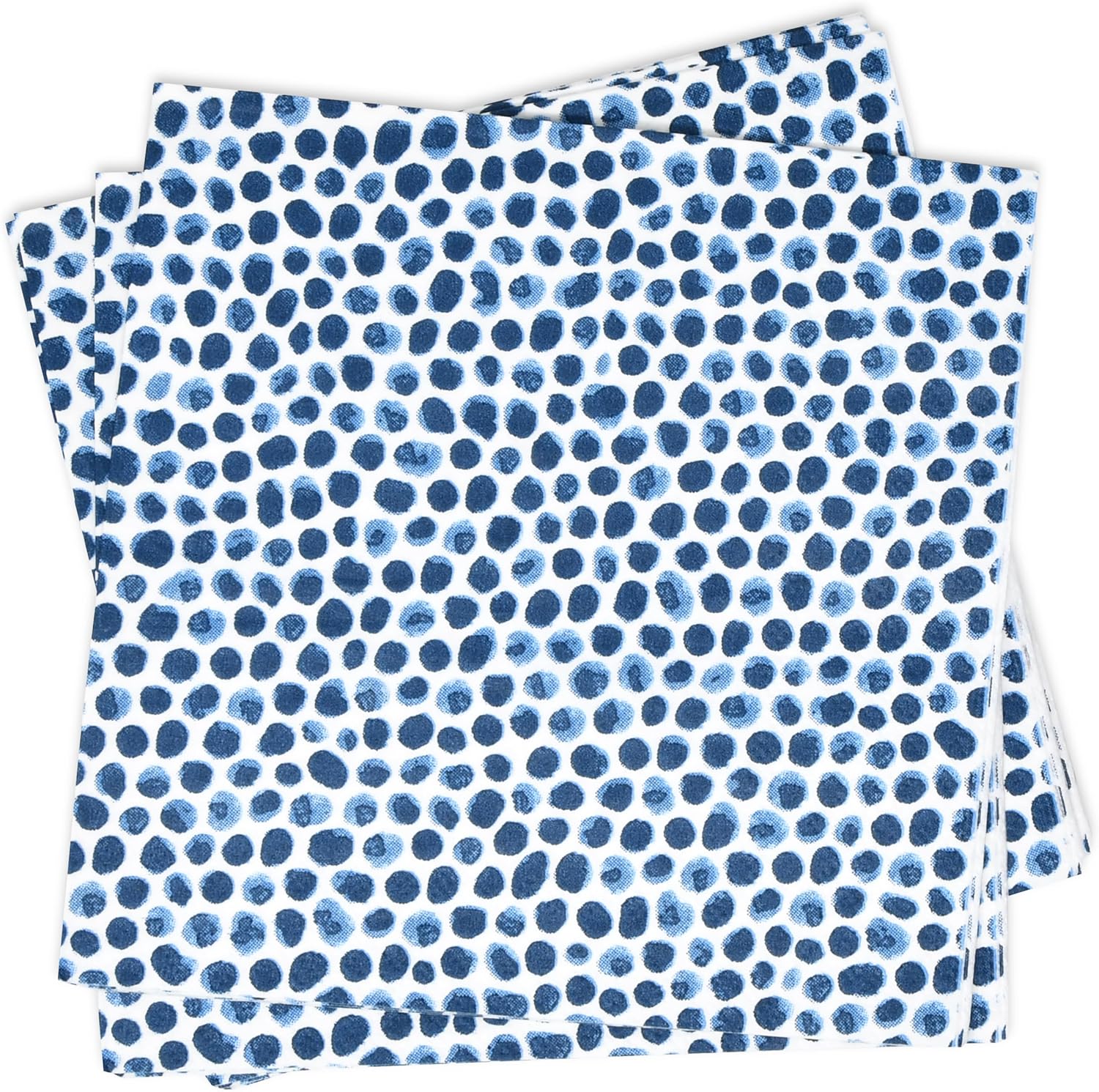 Gift Boutique 100 Pc Blue Dot Disposable Napkins for Parties
