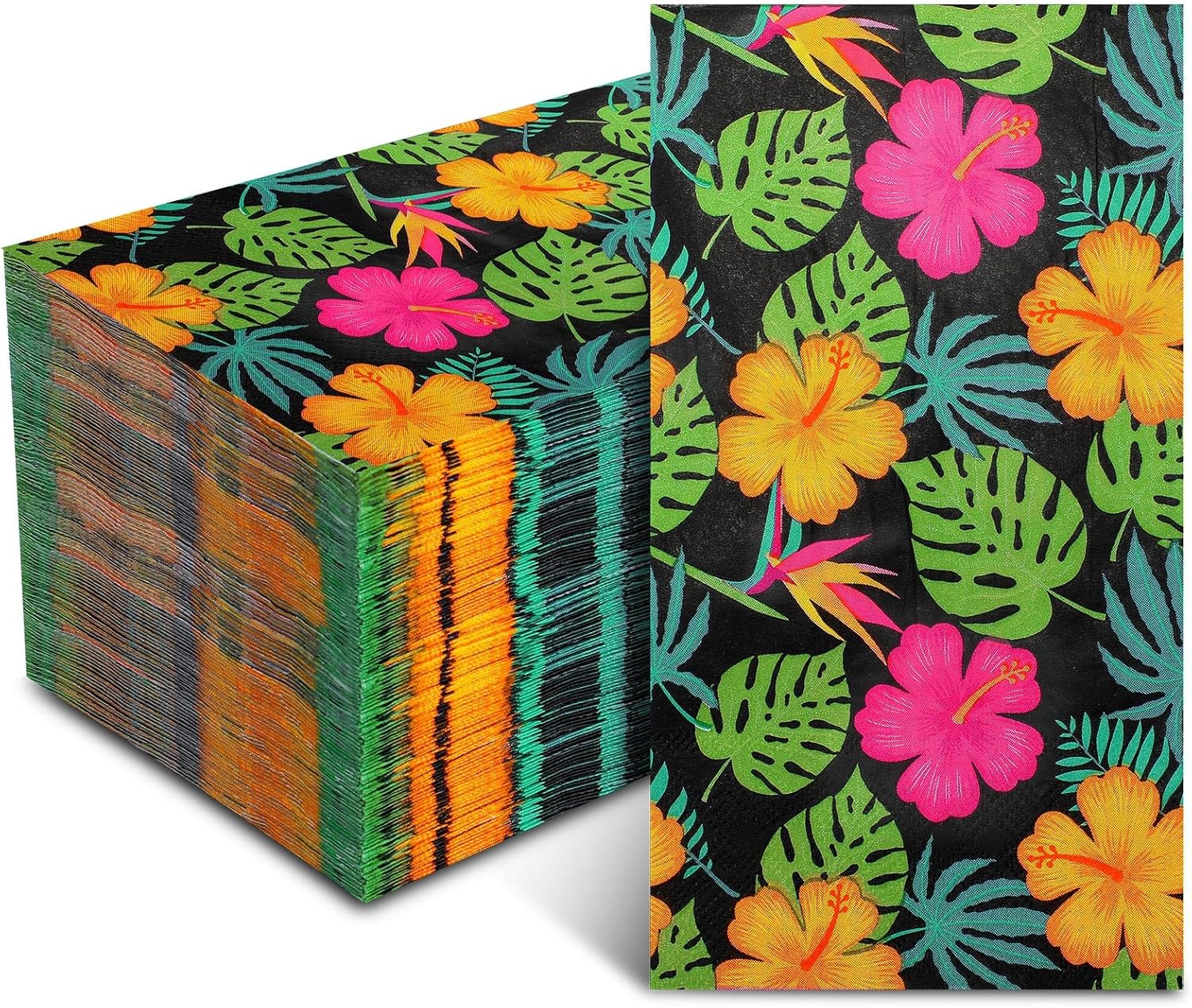 100 Pcs Tropical Hawaiian Cocktail Napkins for Summer Parties
