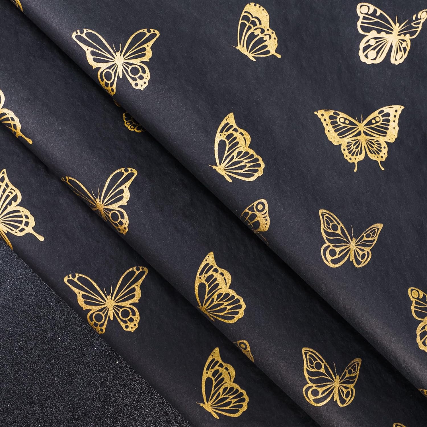 MR FIVE Black Gold Butterfly Tissue Paper Bulk 30 Sheets