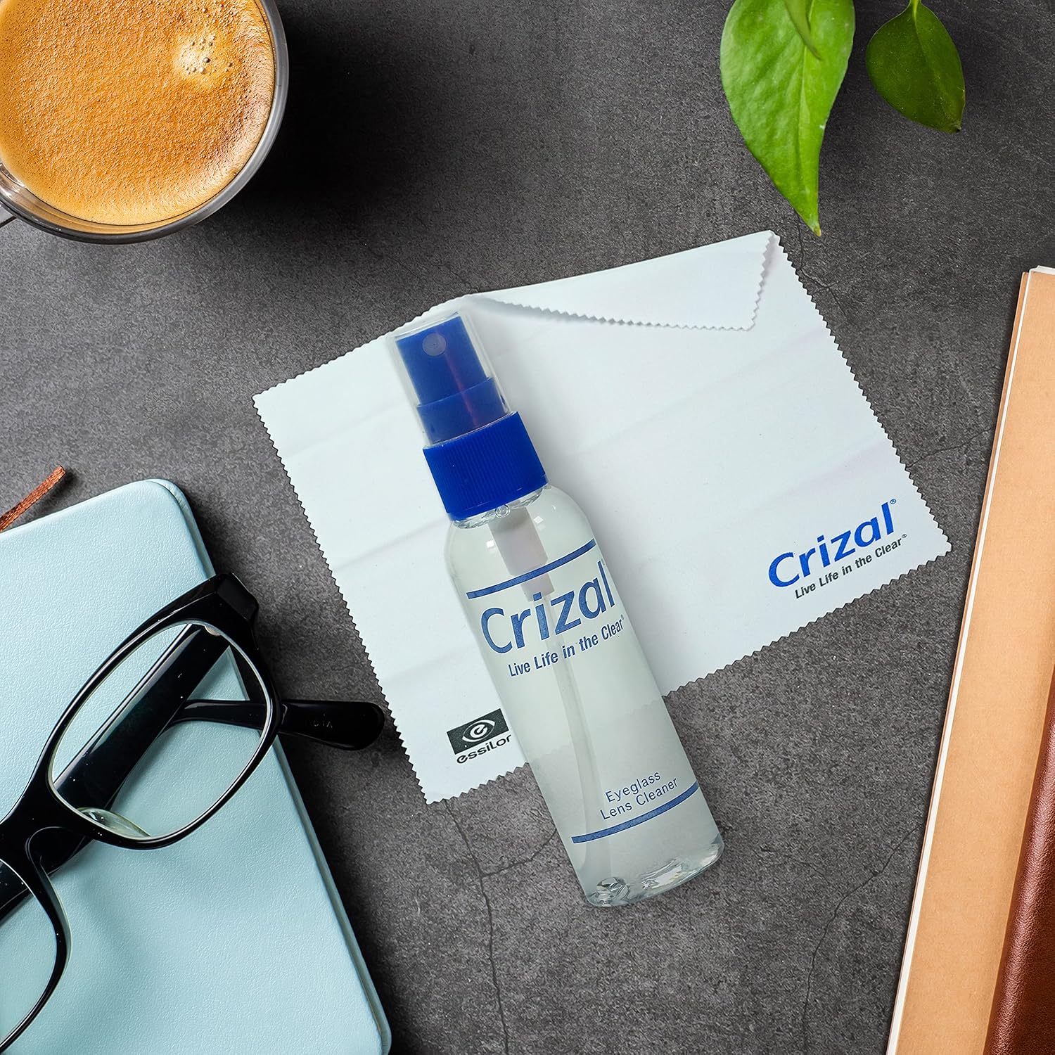 Crizal Lens Cleaner Kit 2oz Spray Microfiber Cloth 3pk