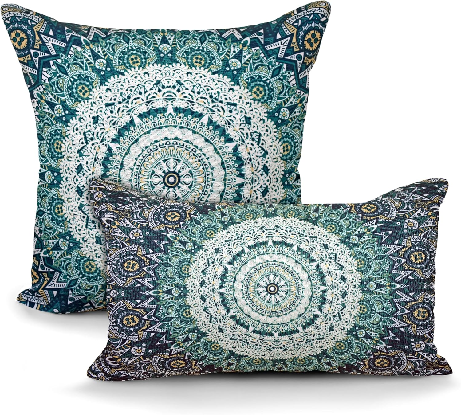 Waterproof Throw Pillows for Indoor and Outdoor Use - Green 18x18