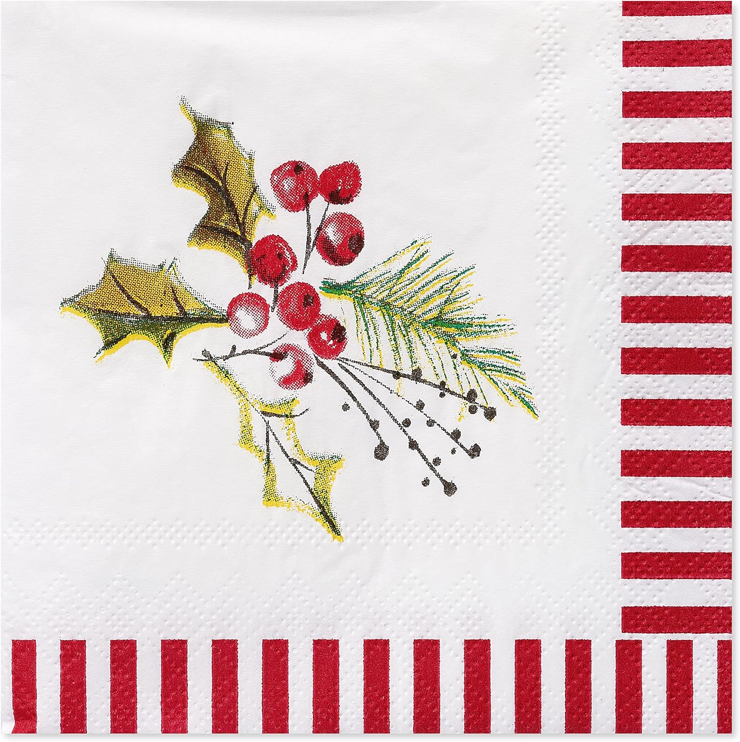 American Greetings 50 Count 5 Inch Beverage Napkins Christmas Party Supplies