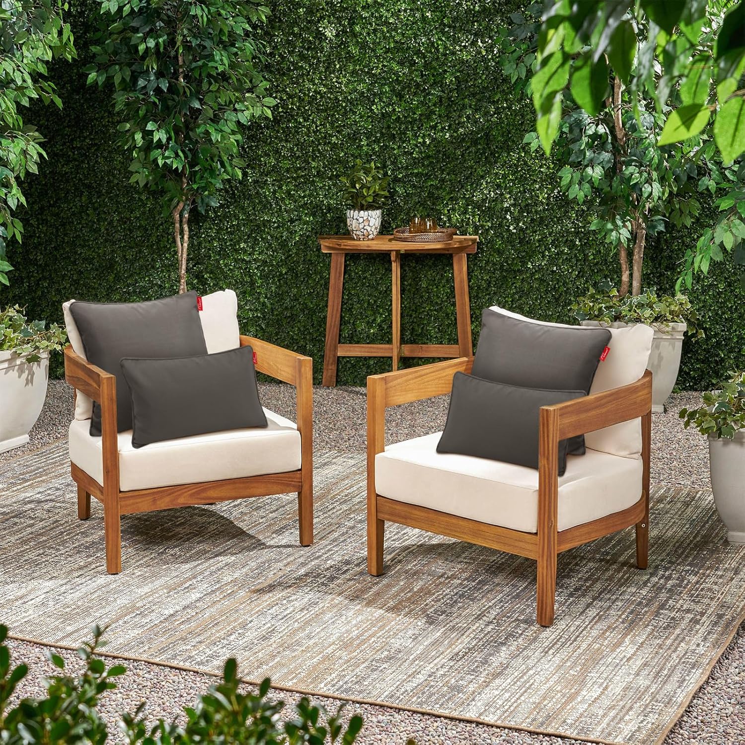 Pcinfuns Outdoor Waterproof Throw Pillows Pack of 2