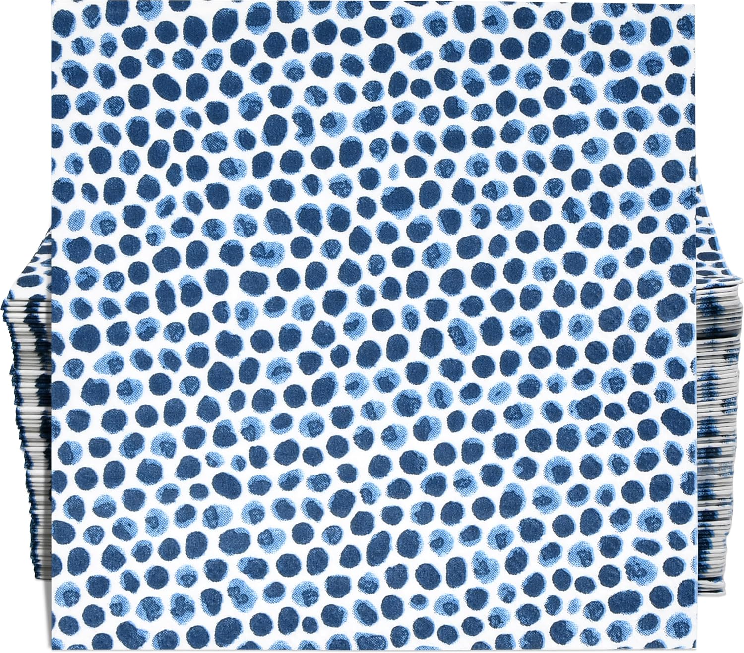 Gift Boutique 100 Pc Blue Dot Disposable Napkins for Parties